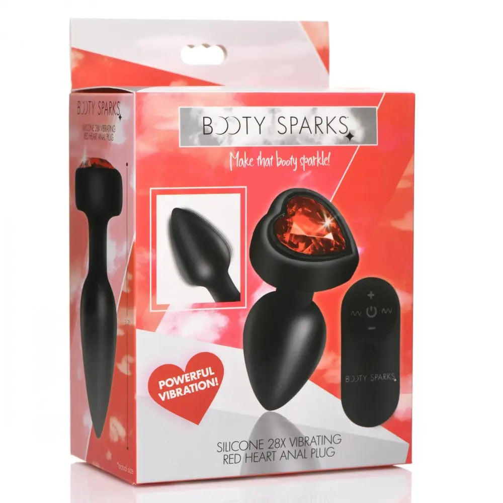 Vibrating Anal Plug Silicone Red Heart - Small Beginner Butt Plug Sex Toy  Anal Plug Sex Toy