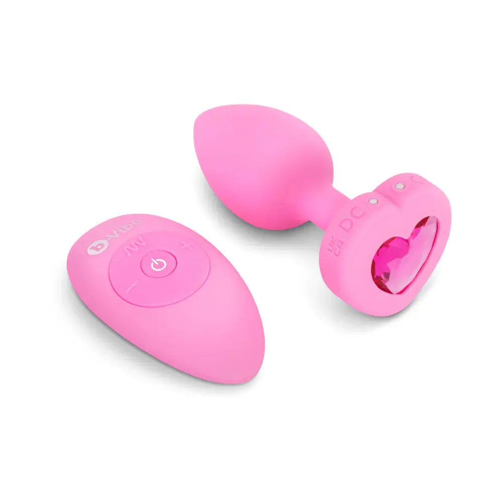 Vibrating Beginner Anal Plug with Heart-Shaped Jewel Base Small  Anal Plug Sex Toy