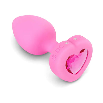 Vibrating Beginner Anal Plug with Heart-Shaped Jewel Base Small  Anal Plug Sex Toy