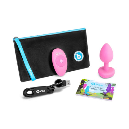 Vibrating Beginner Anal Plug with Heart-Shaped Jewel Base Small  Anal Plug Sex Toy