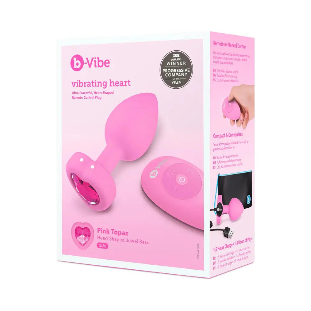 Vibrating Beginner Anal Plug with Heart-Shaped Jewel Base Small  Anal Plug Sex Toy