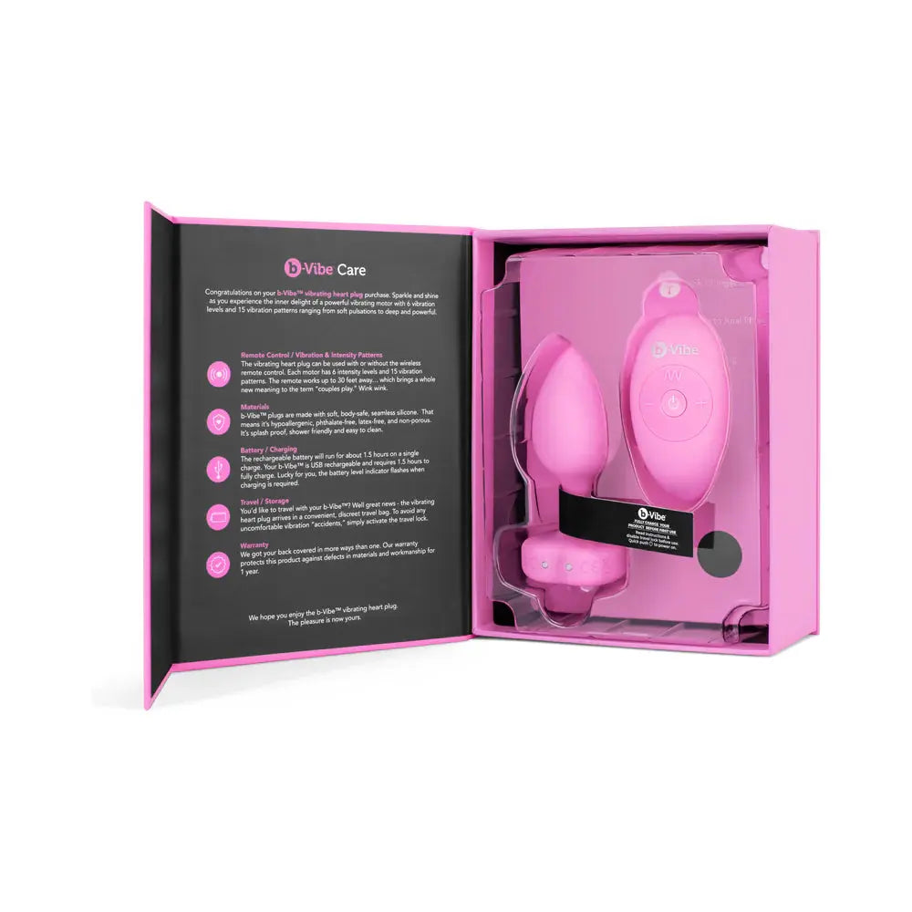 Vibrating Beginner Anal Plug with Heart-Shaped Jewel Base Small  Anal Plug Sex Toy