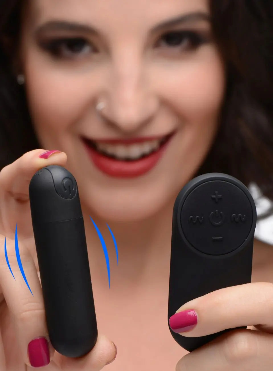 Vibrating Bullet Vibrator with Remote Control - Black  Bullet Vibrators