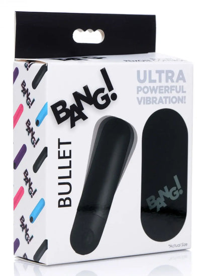 Vibrating Bullet Vibrator with Remote Control - Black  Bullet Vibrators