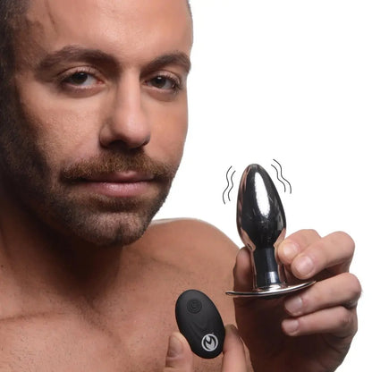 Vibrating Butt Plug with Remote Control Metal Beginner Anal Sex Toy - Small  Anal Plug Sex Toy