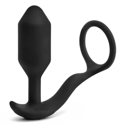 Vibrating Prostate Plug with Cock Ring VIBRATING SNUG & TUG | M | BLACK  Prostate Play