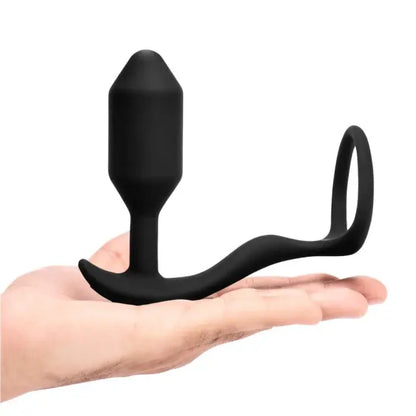 Vibrating Prostate Plug with Cock Ring VIBRATING SNUG & TUG | M | BLACK  Prostate Play