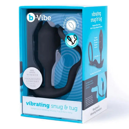 Vibrating Prostate Plug with Cock Ring VIBRATING SNUG & TUG | M | BLACK  Prostate Play