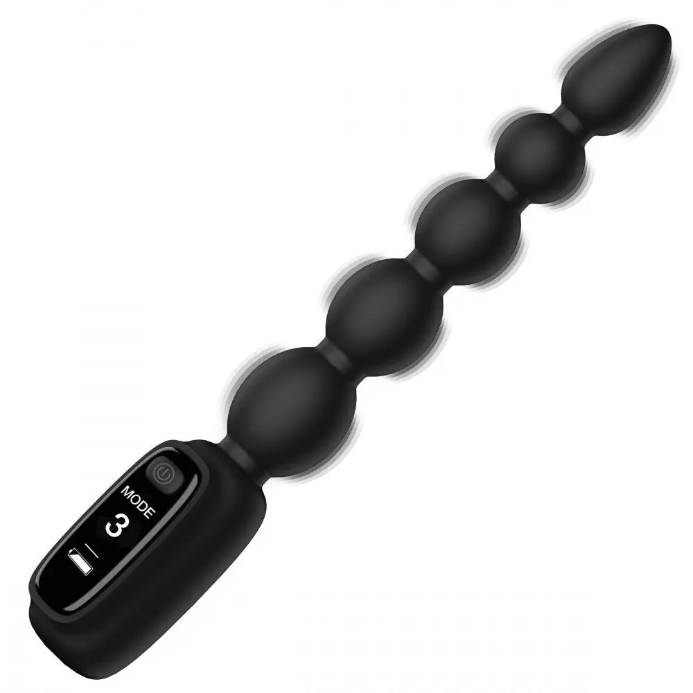 Vibrating Silicone Anal Beads with Digital Display  Anal