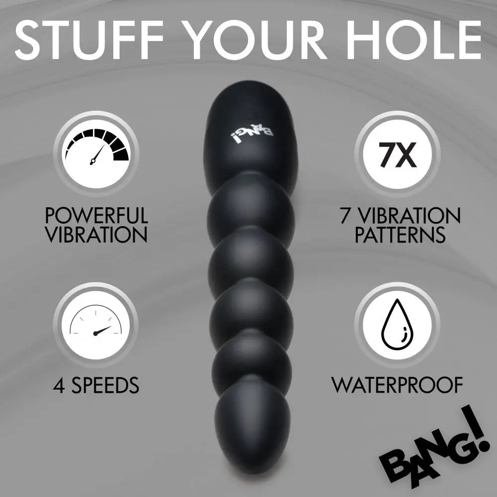 Vibrating Silicone Anal Beads with Digital Display  Anal