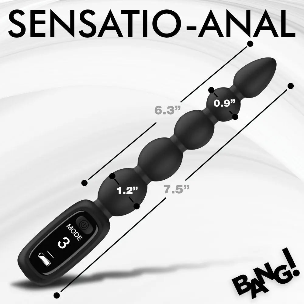 Vibrating Silicone Anal Beads with Digital Display  Anal