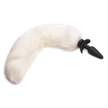 Vibrating Silicone Anal Plug with 3 Animal Tail Butt Plug Attachments  BDSM Pet Play Anal Plug