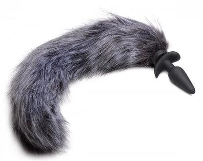 Vibrating Silicone Anal Plug with 3 Animal Tail Butt Plug Attachments  BDSM Pet Play Anal Plug