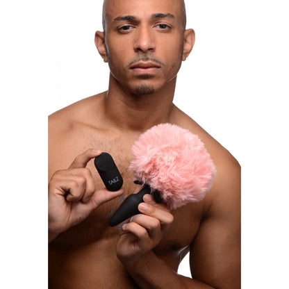 Vibrating Silicone Anal Plug with 3 Animal Tail Butt Plug Attachments  BDSM Pet Play Anal Plug