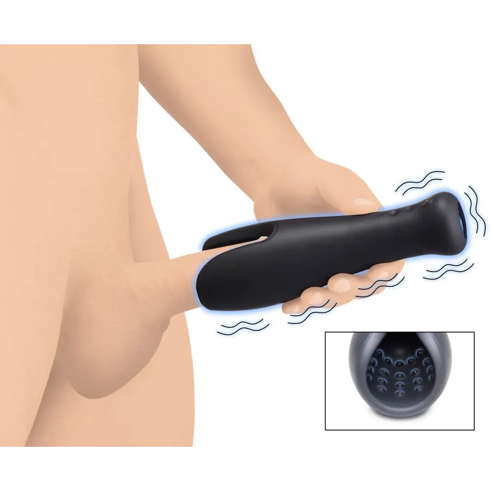 Vibrating Silicone Masturbation Penis Stroker Sex Toy for Men  Manual Stroker