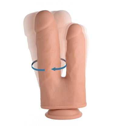 Vibrating and Rotating Remote Control Silicone Double Dildo  Vibrating Dildo