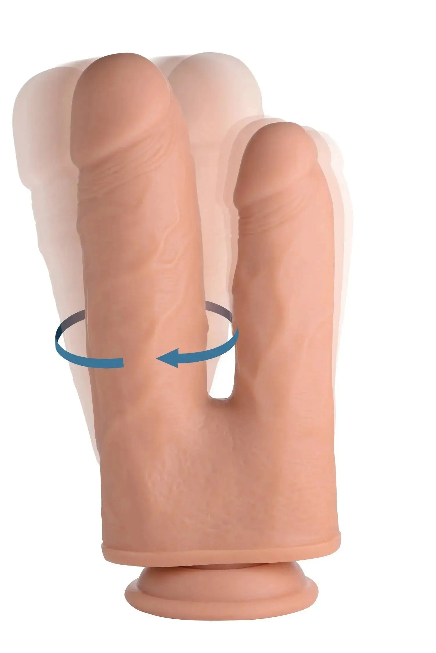 Vibrating and Rotating Silicone Double Dildo with Remote  Suction Cup Dildos