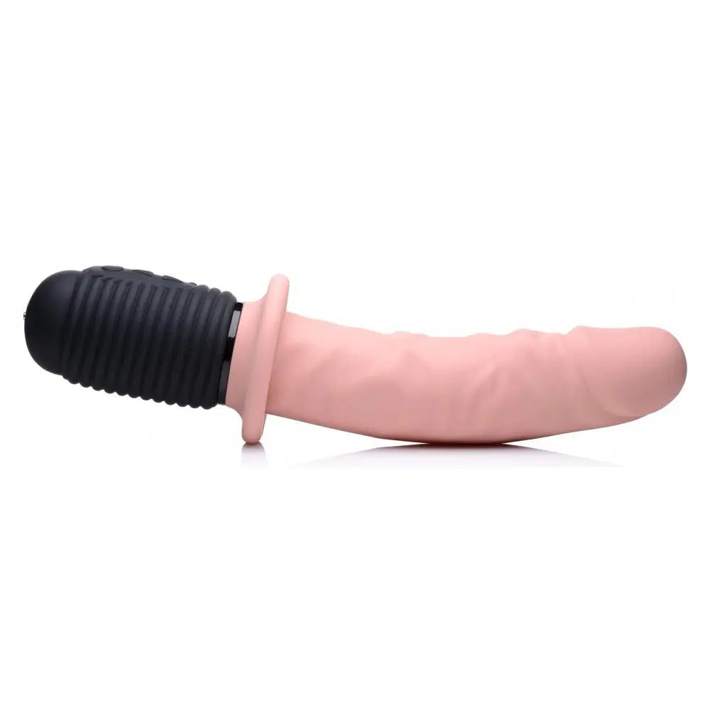 Vibrating and Thrusting Dildo Sex Toy Silicone Power Pounder  Thrusting Dildo