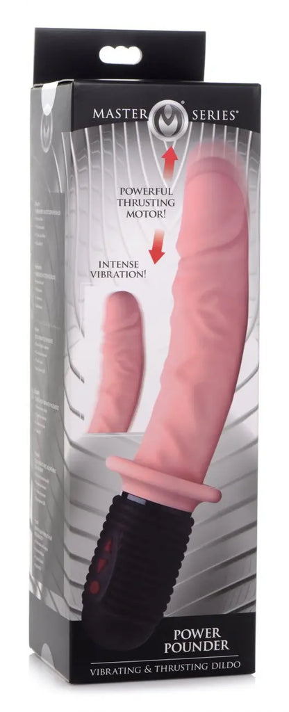 Vibrating and Thrusting Dildo Sex Toy Silicone Power Pounder  Thrusting Dildo