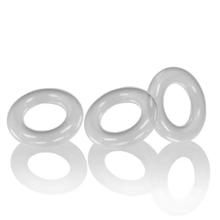 WILLY RINGS, 3-pack cockrings - CLEAR  For Him