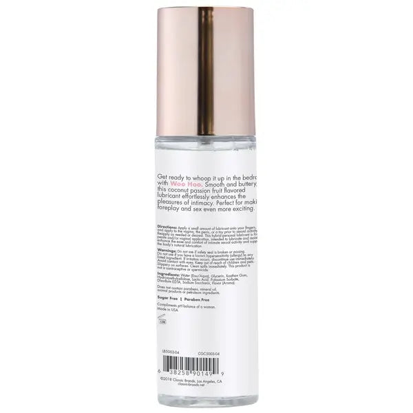 WOO HOO Water based Personal Lubricant - Coconut Passion 4.4oz | 130mL  Lubes, Lotions and Accessories