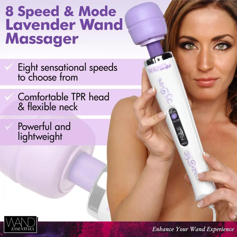 Wand Essentials 8 Speed 8 Mode Massager Wand Vibrator  Vibrating Toys