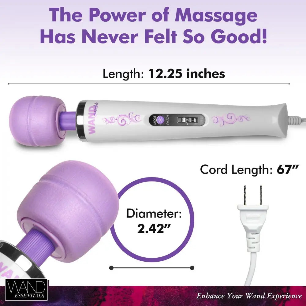 Wand Essentials 8 Speed 8 Mode Massager Wand Vibrator  Vibrating Toys