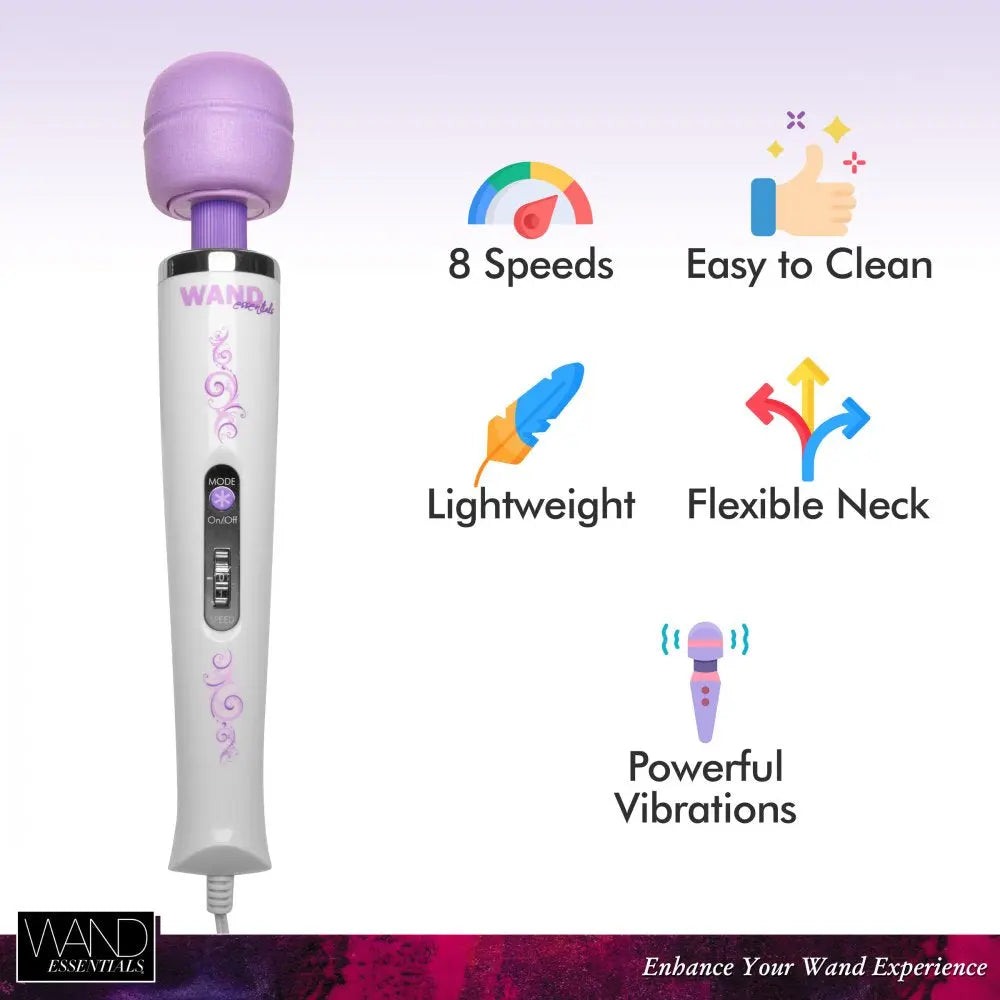 Wand Essentials 8 Speed 8 Mode Massager Wand Vibrator  Vibrating Toys