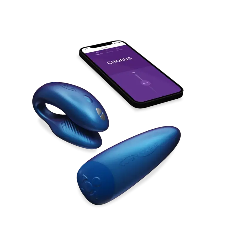 We-Vibe Chorus Couples Vibrator - Cosmic Blue Sex Toy for Couples  Vibrators