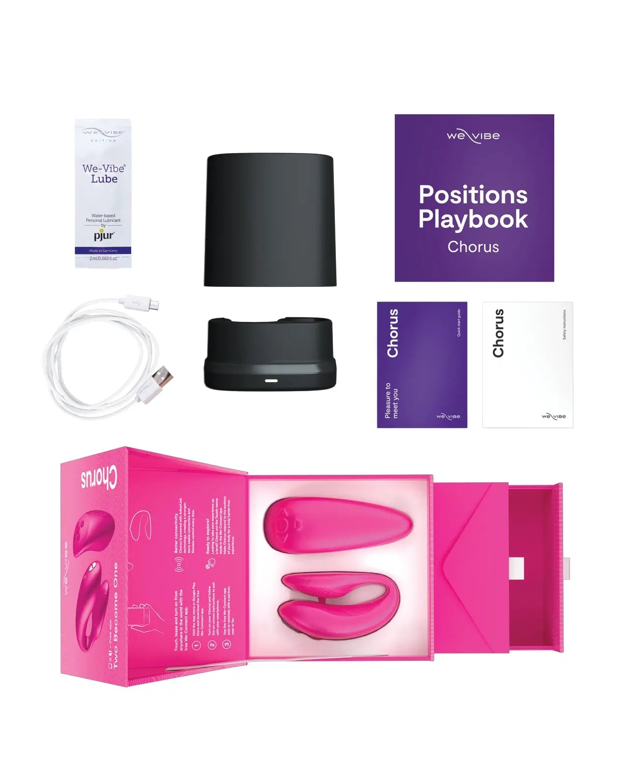 We-Vibe Chorus Couples Vibrator  - Cosmic Pink Sex Toy for Couples  Vibrators