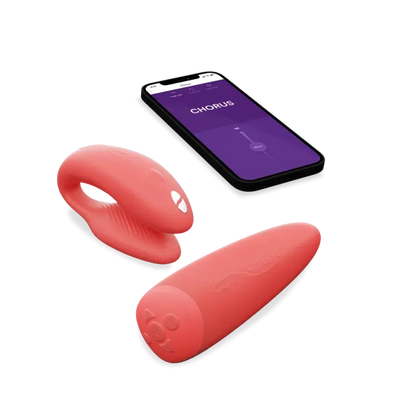 We-Vibe Chorus Couples Vibrator - Crave Coral Sex Toy for Couples  Vibrators