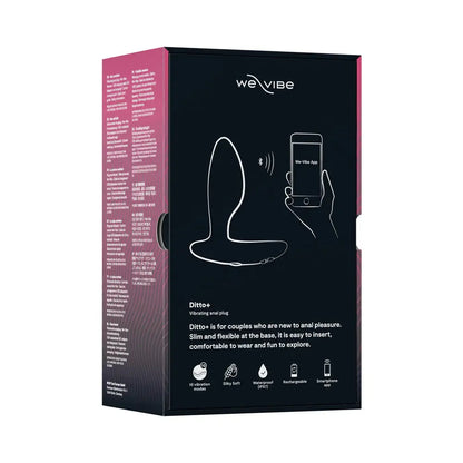 We-Vibe Ditto+ Vibrating Anal Plug - Satin Black  Vibrating Anal Sex Toy