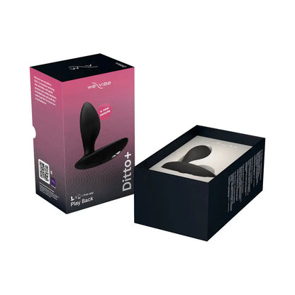 We-Vibe Ditto+ Vibrating Anal Plug - Satin Black  Vibrating Anal Sex Toy