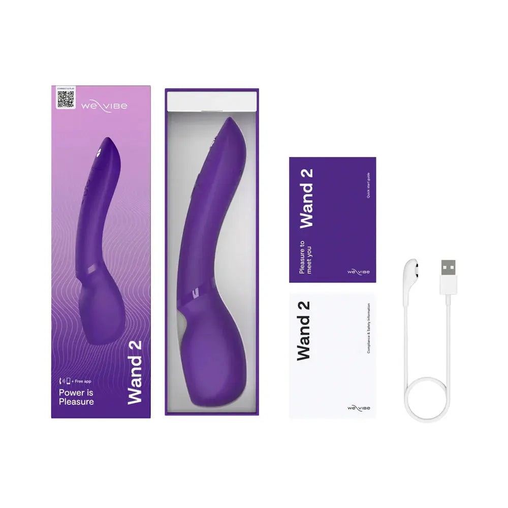 We-Vibe Wand 2 Purple Magic Wand Vibrator Wand Massager  Wand Vibrator