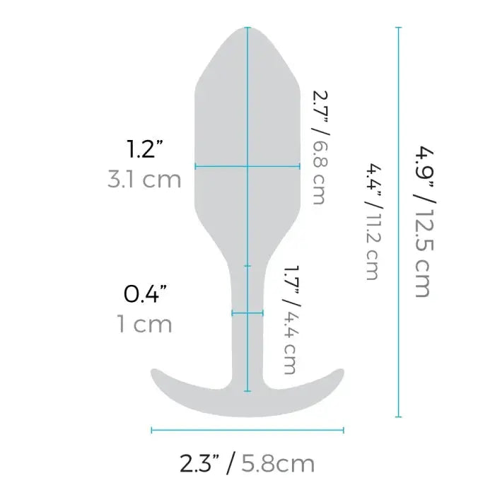 Weighted Butt Plug Sex Toy SNUG PLUG 3 | TEAL  Anal