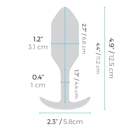 Weighted Butt Plug Sex Toy SNUG PLUG 3 | TEAL  Anal