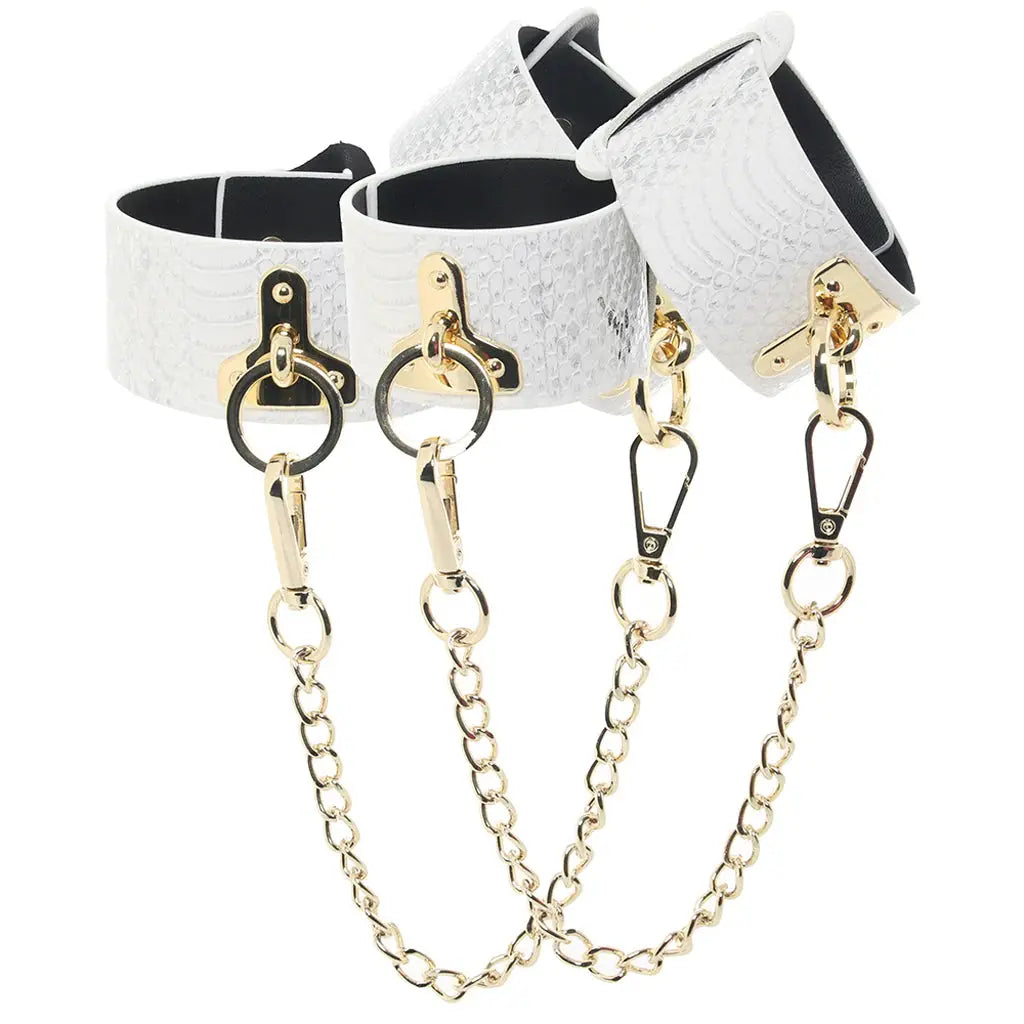 White BDSM Set Florence Collection Bondage Kit with Bag  Bondage Kits