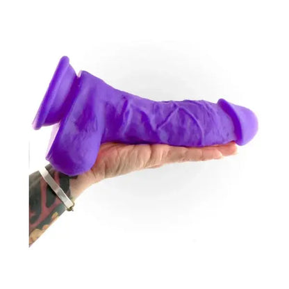 Wide Body Safe Silicone Dildo Sex Toy Thick 8 in. Dildo Purple  Realistic Dildos