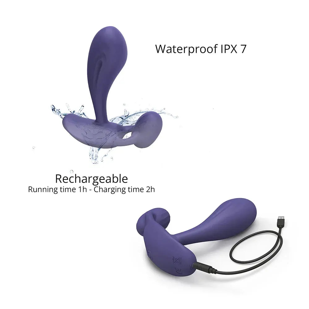 Witty Rechargeable Remote-Controlled Silicone Prostate Vibrator  Vibrating Anal Sex Toy