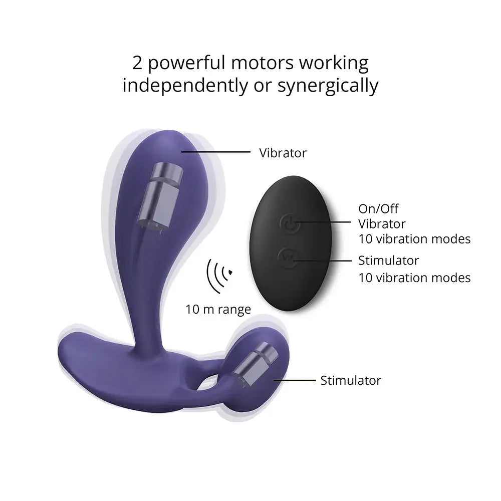 Witty Rechargeable Remote-Controlled Silicone Prostate Vibrator  Vibrating Anal Sex Toy