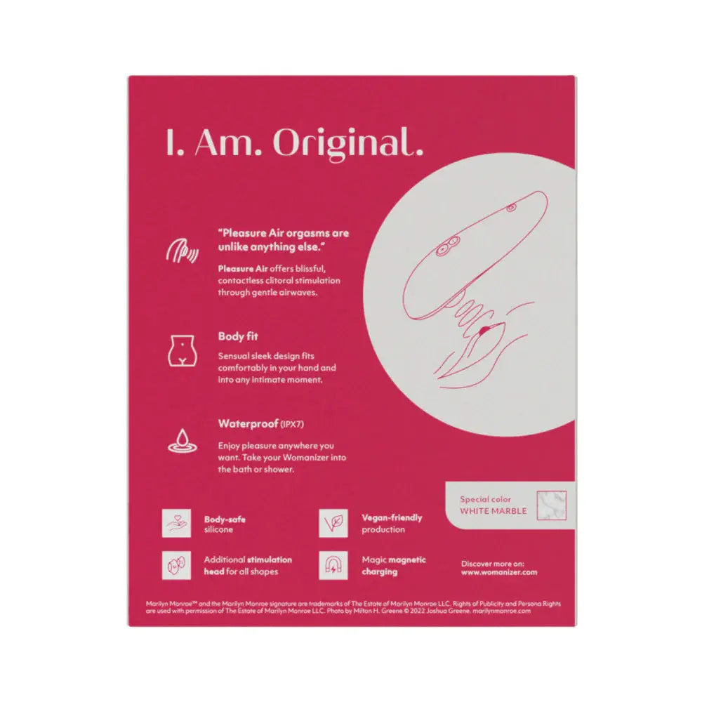 Womanizer Classic 2 Vibrator- Marilyn Monroe Special Edition - White Marble  Vibrators