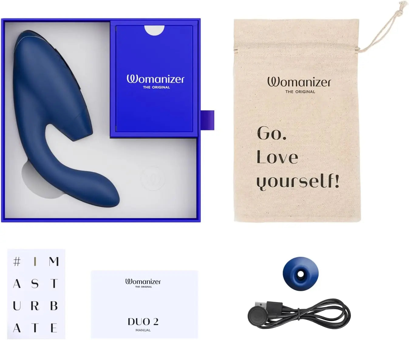 Womanizer Duo 2 Premium Rabbit Toy - Blueberry  Rabbit Vibrators