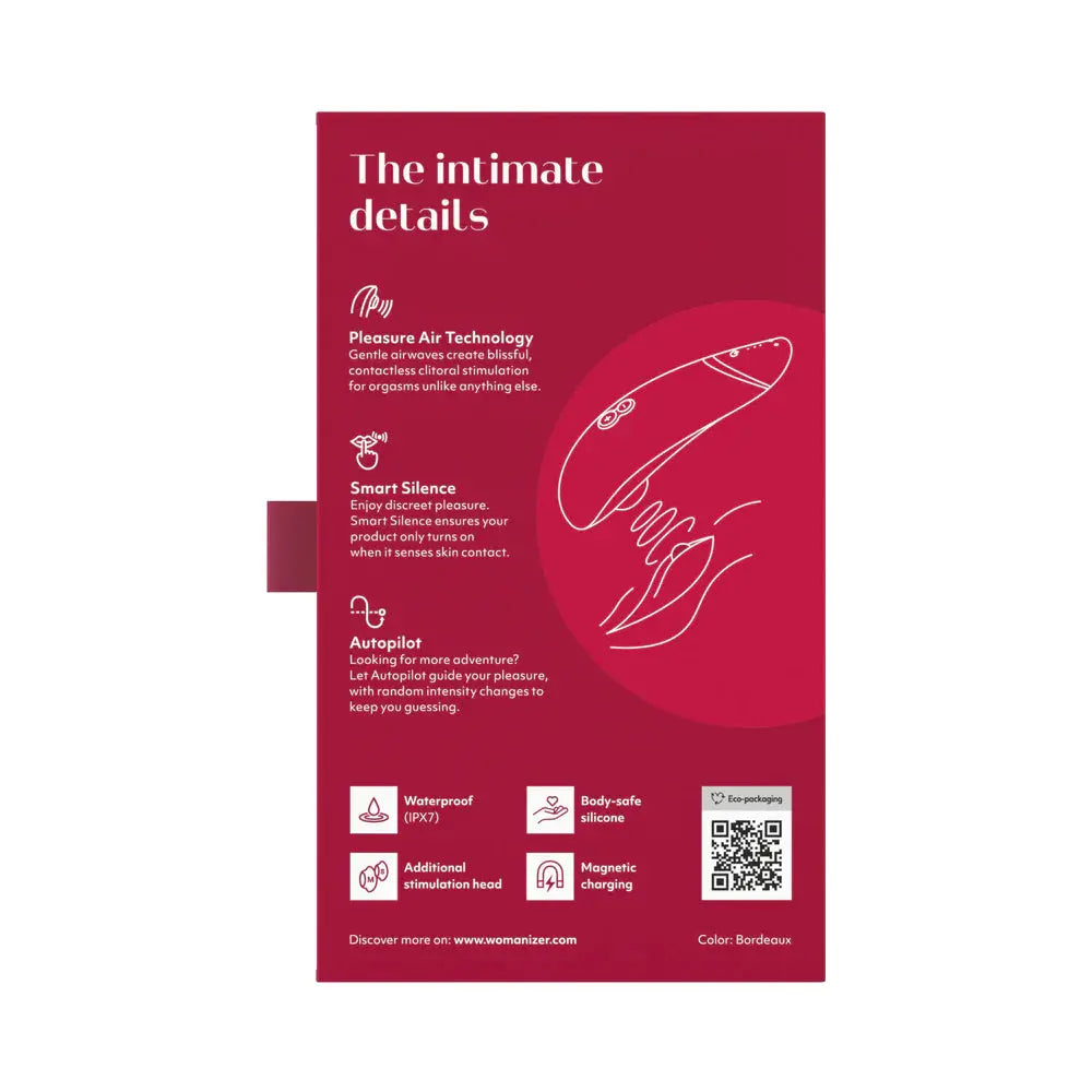 Womanizer Premium 2 Clit Suction Sex Toy Vibrator - Bordeaux  Suction Vibrators