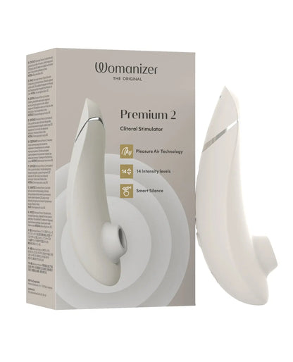 Womanizer Premium 2 Clit Suction Sex Toy Vibrator - Gray  Suction Vibrators