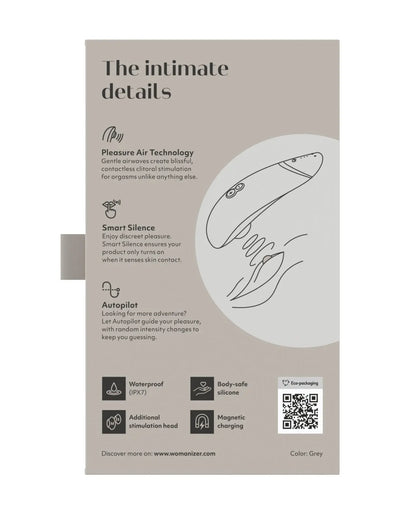 Womanizer Premium 2 Clit Suction Sex Toy Vibrator - Gray  Suction Vibrators