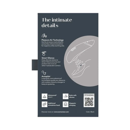 Womanizer Premium 2 Clit Suction Vibrator Sex Toy - Black  Suction Vibrators