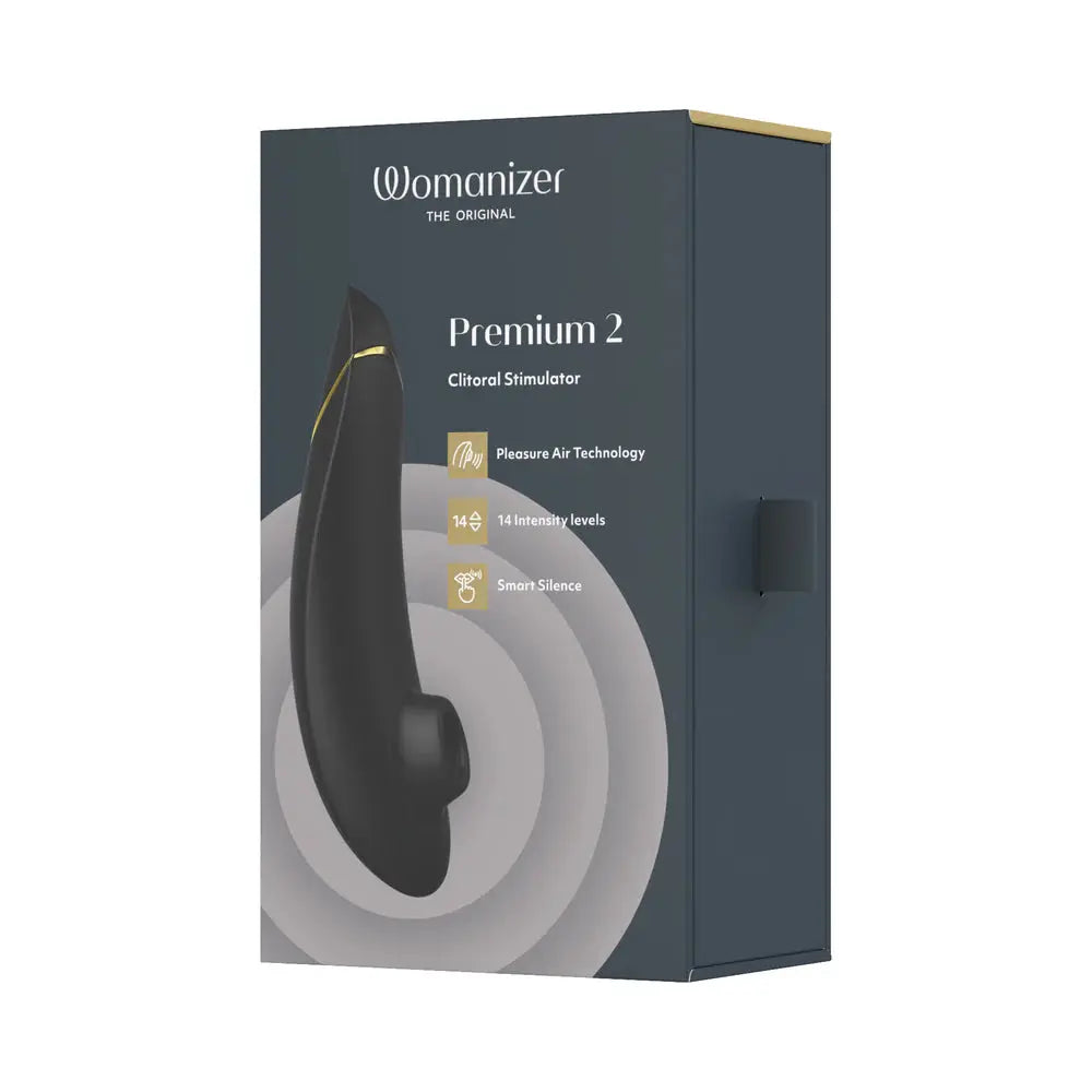 Womanizer Premium 2 Clit Suction Vibrator Sex Toy - Black  Suction Vibrators