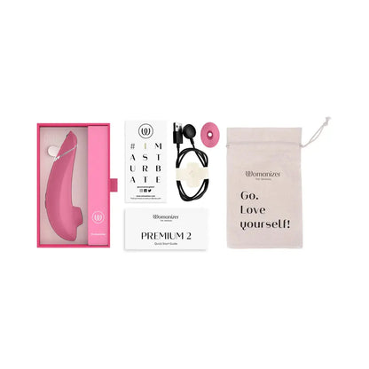 Womanizer Premium 2 Clit Suction Vibrator Sex Toy - Raspberry  Suction Vibrators