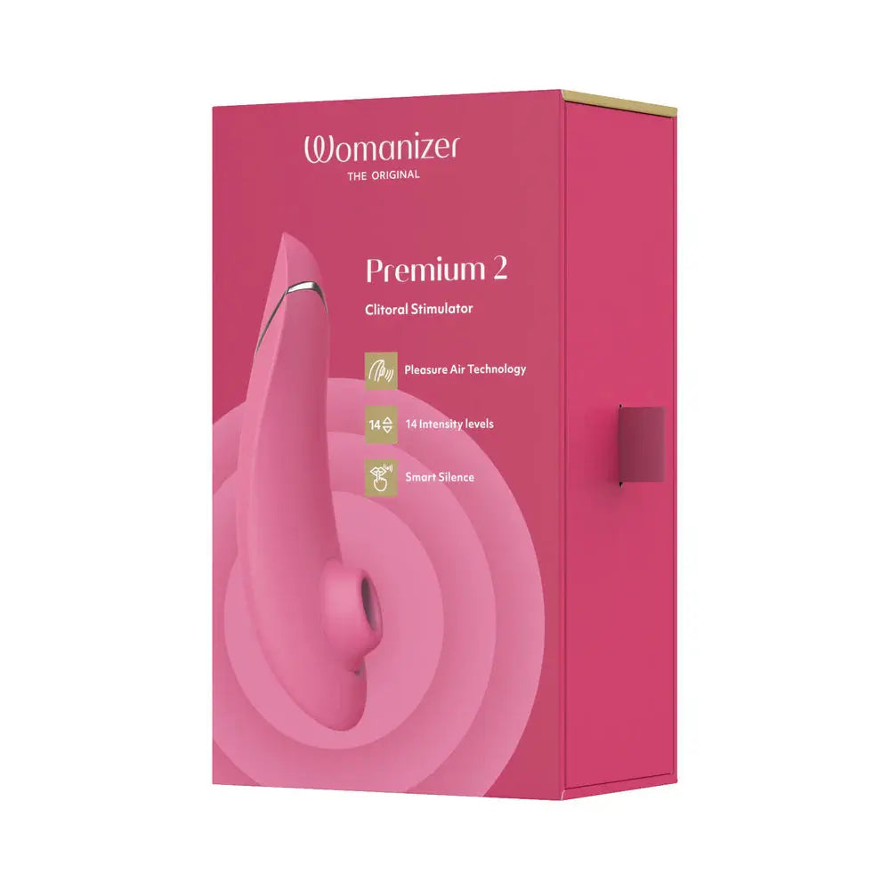 Womanizer Premium 2 Clit Suction Vibrator Sex Toy - Raspberry  Suction Vibrators