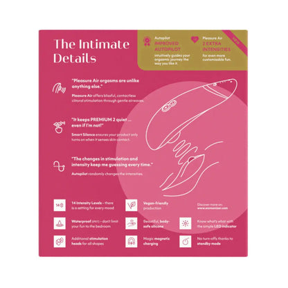 Womanizer Premium 2 Clit Suction Vibrator Sex Toy - Raspberry  Suction Vibrators